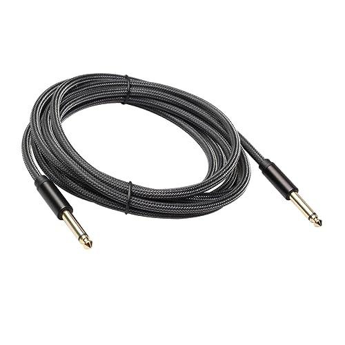 ERINGOGO 1Stück Audiosignalkabel für Gitarre Noise Shielded Basskabel Langlebig Hervorragende Klangqualität für Effekte und Schwarz von ERINGOGO