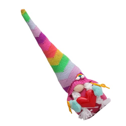 ERINGOGO 1Stück Gestrickte Zwergendekoration Niedliche Gesichtslose Puppe Hoher Mütze Für Fensterdekoration Als Kinderpuppe Für Kreative von ERINGOGO