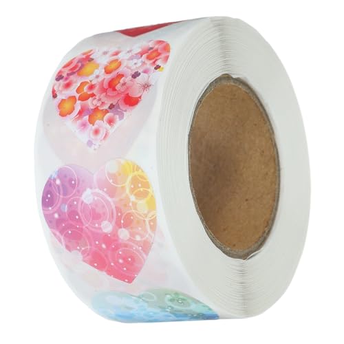 ERINGOGO 1rolle Roll Herz Aufkleber Selbstklebende Herz Sticker Für Umschläge Notizbücher Und Hochzeitsdekoration Für Valentinstag Und von ERINGOGO