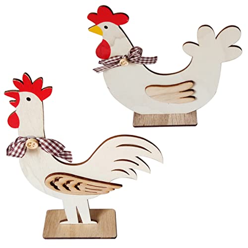 ERINGOGO 1stück Ostern Küken Dekoration Aus Holz Kreatives Huhn Ornamente Für Tischdeko Osterfest Kinderpartys Handgefertigte Holzfigur Für Zuhause Und Büro von ERINGOGO