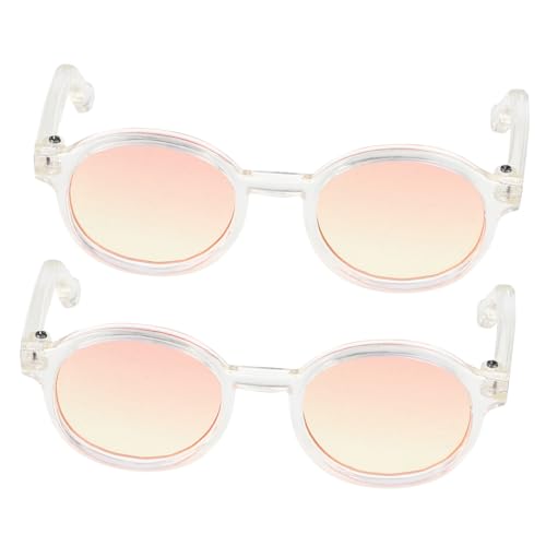 ERINGOGO 2 Paare Puppe Mini-Brille Geburtstag Party Puppen-Foto-Requisiten Puppe Mini- Puppe verkleiden Sich Sonnenbrillen Puppenbrillenverzierungen kleine Puppenbrille Plastik von ERINGOGO
