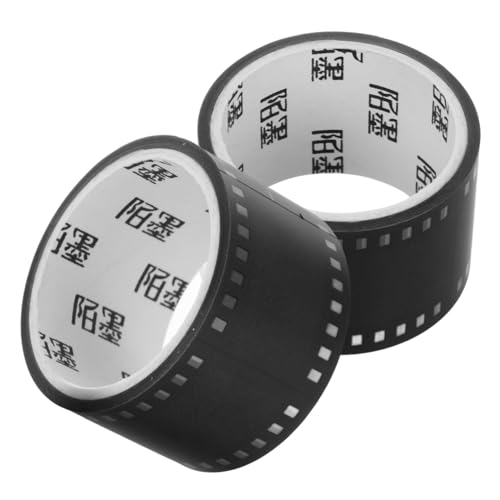 ERINGOGO 2 Rollen Filmaufkleber Scrapbooking zubehör fotoalbum Dekoration leerer Film weißer Tintenfilm dekoratives Klebeband zum Basteln Scrapbook-Klebeband das Haustier Black von ERINGOGO