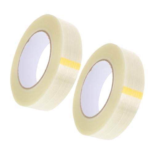 ERINGOGO 2 Rollen Gestreiftes Faserband Hängegewebe Für Verpackungsstreifen Fenster Fiberglas Dichtungsband Reparaturband Industrieband Konstruktionsband Klebeband Glasfaser Transparent von ERINGOGO