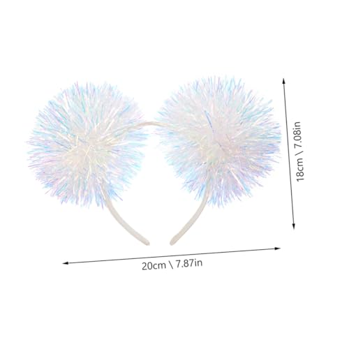 ERINGOGO 2 STÜCK Teiliges Haarreif mit Elastischem Glänzendem Tinsel Pompom Design Dehnbar und Bequem für Festliche Anlässe Hübsches Haarschmuck accessoire für Mädchen von ERINGOGO