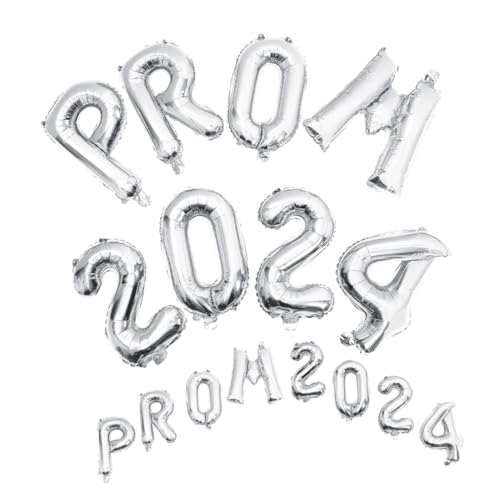 ERINGOGO 2 Sätze Graduierungspartyballon Set Dekoration Rose Brief Hühner Rosa Lieferungen Bausatz Grad Ballon Partyzubehör Herzlichen Glückwunsch Luftballons Silber Aluminiumfolie von ERINGOGO