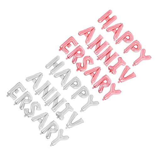 ERINGOGO 2 Sätze Happy Anniversary Buchstaben Ballons aus Aluminiumfolie Schnelle Befüllung Langlebig Silber und Rosegold als Dekoration und Fotorequisite für Hochzeitsjubiläumsfeiern ERINGOGO 2 Sätze Happy Anniversary Buchstaben Ballons aus Aluminiumfolie Schnelle Befüllung Langlebig Silber und Rosegold als Dekoration und Fotorequisite für Hochzeitsjubiläumsfeiern von ERINGOGO