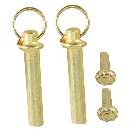 ERINGOGO 2 Sätze Lüfternagel mit Ringlüfungsanhänger gehaltenen Mini-Lüfter in der Hand Welle hoch Schaftnieten aus Metall Schaftniete aus Edelstahl Rostfreier Stahl Golden von ERINGOGO