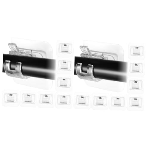 ERINGOGO 2 Sätze Selbstklebende Gardinenstangenhalter Transparente Vorhangstangenhalterung Ohne Bohren Zu Installieren Für Badezimmer Wohnzimmer Belastbar Und Langlebig 10 Stück * 2 ERINGOGO 2 Sätze Selbstklebende Gardinenstangenhalter Transparente Vorhangstangenhalterung Ohne Bohren Zu Installieren Für Badezimmer Wohnzimmer Belastbar Und Langlebig 10 Stück * 2 von ERINGOGO