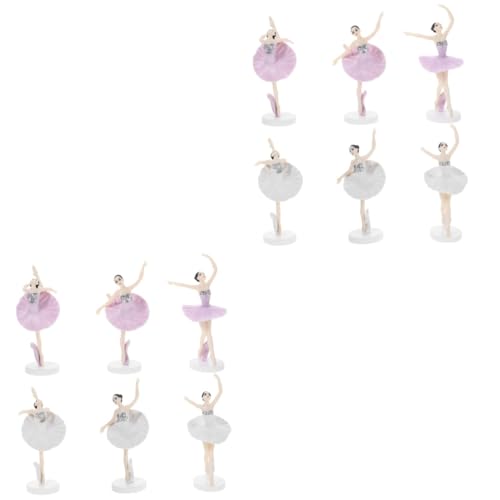 ERINGOGO 2 Sätze Tanz Ballett Mädchen Prinzessinnen-kuchenaufsatz Tanzkönigin Figuren Ballerina-tortenaufsatz Figur Des Ballettmädchens Tutu-kleid Für Mädchen Plastik 6 Stück * 2 ERINGOGO 2 Sätze Tanz Ballett Mädchen Prinzessinnen-kuchenaufsatz Tanzkönigin Figuren Ballerina-tortenaufsatz Figur Des Ballettmädchens Tutu-kleid Für Mädchen Plastik 6 Stück * 2 von ERINGOGO
