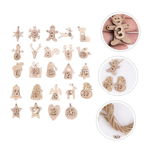 ERINGOGO 2 Sätze Teiliges Holz Adventskalender Anhänger Kreative Weihnachtsbaum Hängedeko mit Zahlen DIY Befüllbar für Weihnachtskalender Fenster und Türdeko Geschenkbeutel Zubehör Xmas ERINGOGO 2 Sätze Teiliges Holz Adventskalender Anhänger Kreative Weihnachtsbaum Hängedeko mit Zahlen DIY Befüllbar für Weihnachtskalender Fenster und Türdeko Geschenkbeutel Zubehör Xmas von ERINGOGO