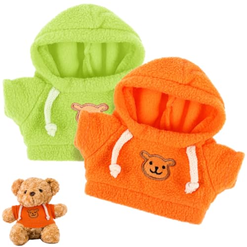 ERINGOGO 2 StüCk KuschelbäR Kapuzenpullover FüR 20Cm PlüSchbäRen SüßE Kleine Kleidung FüR Puppen Ideal FüR Kreatives Spielen Und Basteln von ERINGOGO