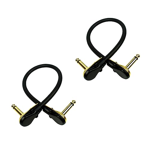 ERINGOGO 2 Stück Effektkabel Draht gitarrenkabel guitar cable Verbindungskabel für Gitarreneffekte patchkabel gitarre kabel für elektrische gitarre Schaltungskabel für Gitarre Kupfer Golden von ERINGOGO