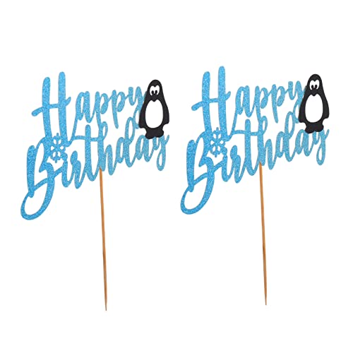 ERINGOGO 2 Stück Geburtstagsfeier Dekoration Cupcake-topper Mit Schneeflocken Pinguin-kuchen-einlegekarten Partyzubehör Für Geburtstagsparty Liefert Einlegekarten Papier ERINGOGO 2 Stück Geburtstagsfeier Dekoration Cupcake-topper Mit Schneeflocken Pinguin-kuchen-einlegekarten Partyzubehör Für Geburtstagsparty Liefert Einlegekarten Papier von ERINGOGO