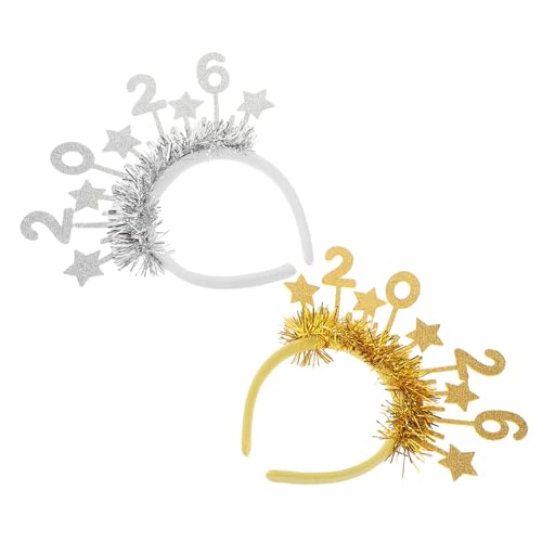 ERINGOGO 2 Stück Glitzernde Year Haarreifen mit Sternen Pailletten Leichtes Partyaccessoire für Festliche Silvesterfeiern und Feiertage ERINGOGO 2 Stück Glitzernde Year Haarreifen mit Sternen Pailletten Leichtes Partyaccessoire für Festliche Silvesterfeiern und Feiertage von ERINGOGO
