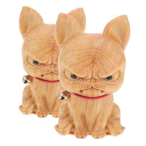 ERINGOGO 2 Stück Handgefertigte Bulldoggen Holzfigur Detailreiche Tier Skulpturen Kompakte Holzornamente für Auto Büro und Vielseitige Tischdekoration Tragbar und Elegant ERINGOGO 2 Stück Handgefertigte Bulldoggen Holzfigur Detailreiche Tier Skulpturen Kompakte Holzornamente für Auto Büro und Vielseitige Tischdekoration Tragbar und Elegant von ERINGOGO