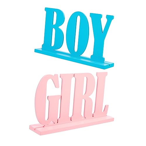 ERINGOGO Holz Geschlecht Offenbaren Deko 2 Stück für Jungen und Mädchen Kreative Tischdekoration zur Gender Reveal Party Holzschild für Babyparty und Tischornament ERINGOGO Holz Geschlecht Offenbaren Deko 2 Stück für Jungen und Mädchen Kreative Tischdekoration zur Gender Reveal Party Holzschild für Babyparty und Tischornament von ERINGOGO