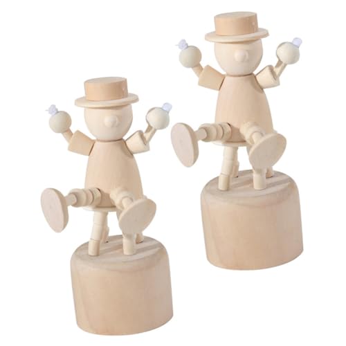 ERINGOGO 2 Stück Holzfigur Clown DIY Holzdeko zum Bemalen Holzornament Tischdekoration Handgefertigt Glatt Poliert Sicher für Wohnzimmerschmuck ERINGOGO 2 Stück Holzfigur Clown DIY Holzdeko zum Bemalen Holzornament Tischdekoration Handgefertigt Glatt Poliert Sicher für Wohnzimmerschmuck von ERINGOGO