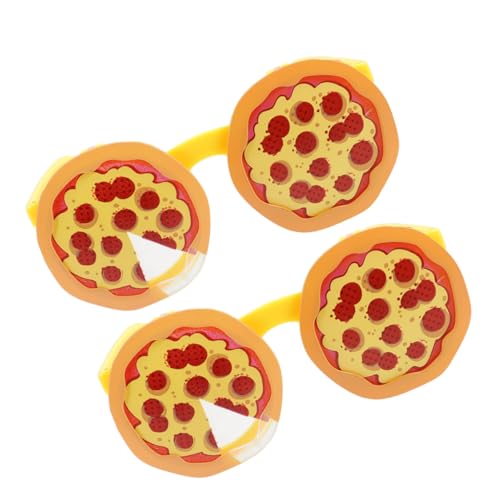 ERINGOGO 2 Stück Lustige Pizza Partybrille Unisex Vollrahmen Dekorative Foto Requisite für Valentinstag Karneval Zubehör für Partyveranstaltungen von ERINGOGO