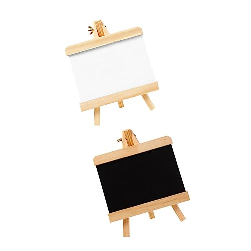 ERINGOGO 2 Stück Mini -Malboard Malbrett für Zeichenblock für Tafel markieren Staffelei Mini-Tischtafel Skizzenblock für Reißbrett hölzern Black von ERINGOGO