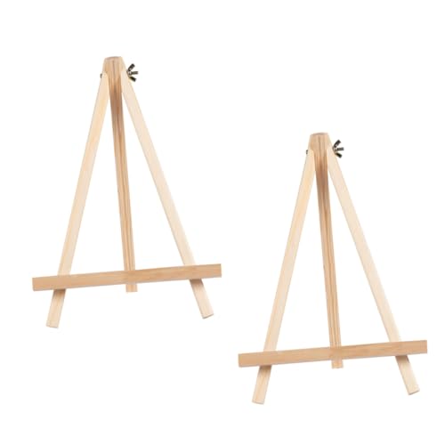 ERINGOGO 2 Stück Mini Staffelei aus Holz Stabile Kleine Tischstaffelei für Mini Leinwände Fotos und Poster Vielseitiger Holzständer für Kinderzeichnungen Werbung und Dekoration von ERINGOGO