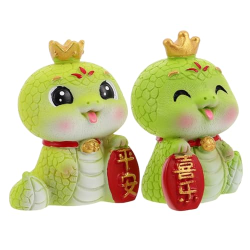 ERINGOGO 2 Stück Ornamente Zum Jahr Der Schlange Glücksbringer Ornamente Sternzeichen Ornamente Zum Chinesischen Neujahr Mini Schlangen Jahresdekore Schlangenstatue Zum ERINGOGO 2 Stück Ornamente Zum Jahr Der Schlange Glücksbringer Ornamente Sternzeichen Ornamente Zum Chinesischen Neujahr Mini Schlangen Jahresdekore Schlangenstatue Zum von ERINGOGO