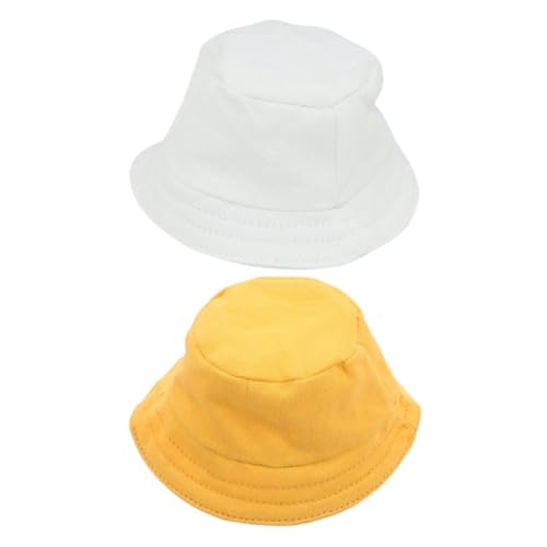 ERINGOGO 2 Stück Puppenhüte aus Weichem Material Dekorative Fischerhut Mützen für Puppenkleidung Detailreich Gestaltete Langlebige Miniatur Hüte für Puppen DIY und Besondere Anlässe von ERINGOGO