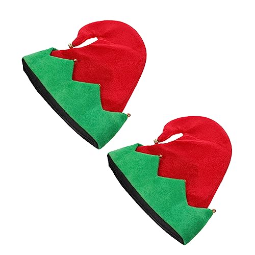 ERINGOGO 2 Stück Weihnachts Elfenmütze mit Glöckchen Weihnachtlicher Partyhut für Erwachsene Festliche Xmas Feier Bequemes Cosplay Zubehör für Familien und Freunde ERINGOGO 2 Stück Weihnachts Elfenmütze mit Glöckchen Weihnachtlicher Partyhut für Erwachsene Festliche Xmas Feier Bequemes Cosplay Zubehör für Familien und Freunde von ERINGOGO