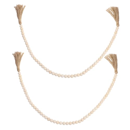 ERINGOGO 2 Stück schmuck aus holzperlen Perlendekoration Tablett-Mittelstückperlen Girlande aus Holzquasten Bastelperlen aus Holz Perlen im Landhausstil Perlenholzdekoration Hanfseil Beige ERINGOGO 2 Stück schmuck aus holzperlen Perlendekoration Tablett-Mittelstückperlen Girlande aus Holzquasten Bastelperlen aus Holz Perlen im Landhausstil Perlenholzdekoration Hanfseil Beige von ERINGOGO