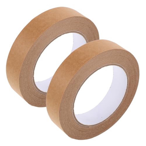 ERINGOGO 2 Stücke Klebeband Packpapier Kleben Sich Bewegendes Band Packband Aus Papier Rahmenband Hochleistungs-packband Braunes Papierband Breites Band Packband Aus Kraft Kraftpapier Brown von ERINGOGO