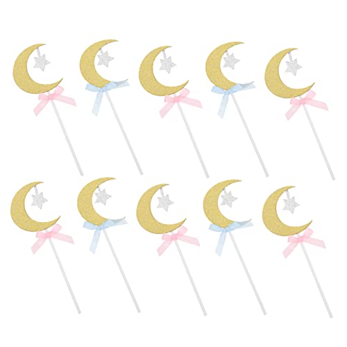 ERINGOGO 20 Stück Backdekoration Mond Cupcake Topper Mond Und Stern Kuchenaufsatz Einsatz Mondkuchenaufsatz Sahnekuchenaufsatz Mond Stern Cupcake Topper Babyparty Kuchendekorpapier ERINGOGO 20 Stück Backdekoration Mond Cupcake Topper Mond Und Stern Kuchenaufsatz Einsatz Mondkuchenaufsatz Sahnekuchenaufsatz Mond Stern Cupcake Topper Babyparty Kuchendekorpapier von ERINGOGO