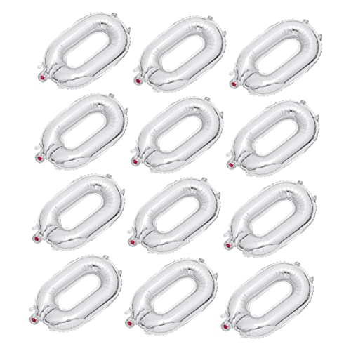 ERINGOGO 20 Stück Kettenfolienballons Dekorativer Luftballon Kettenballons Ballonpumpe Partyzubehör Ballongirlande Silberne Buchstabenballons Ballon Nach Hause Aluminiumfolie Silver von ERINGOGO