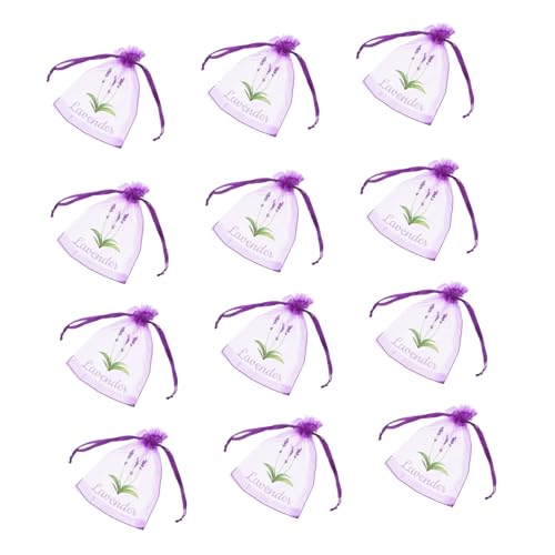 ERINGOGO 20 Stück Leerer Beutel Lavendelsäckchen Für Schubladen Und Schränke Organzabeutel Blume Kleine Blumentasche Mit Kordelzug Kräuterbeutel Lavendelbeutel von ERINGOGO