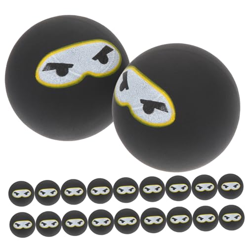 ERINGOGO 20 Stück Ninja Springender Ball Ballspielzeug Für Hüpfbälle Hüpfball-partygeschenke Für Hüpfbälle Für Hohe Springende Bälle Gummi Black von ERINGOGO