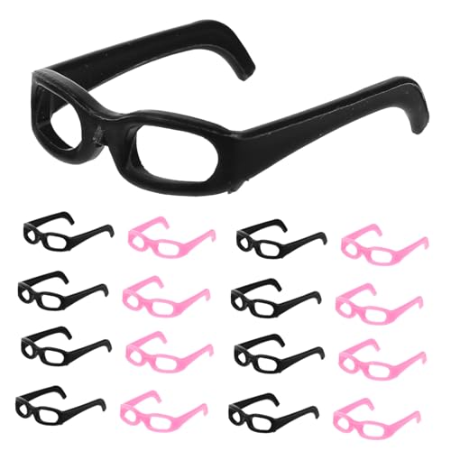 ERINGOGO 20 Stück Puppenhausbrille Mini Brille Für Puppe Winzige Brille Brillen Zum Anziehen Der Puppe Brille Zum Anziehen Der Puppe Brillenrequisiten Für Puppe Puppenbrillen Abs von ERINGOGO