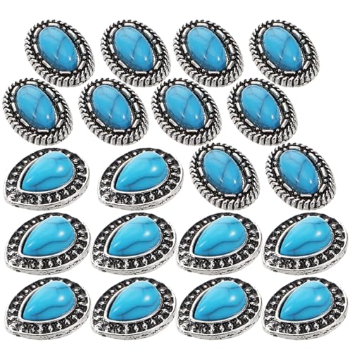 ERINGOGO 20 Stück Retro Türkis Nagelcharms Nail Art Dekorationen DIY Nagelzubehör für Maniküre Einfache Anwendung Luxuriöse Effekte für Ihre Nägel von ERINGOGO