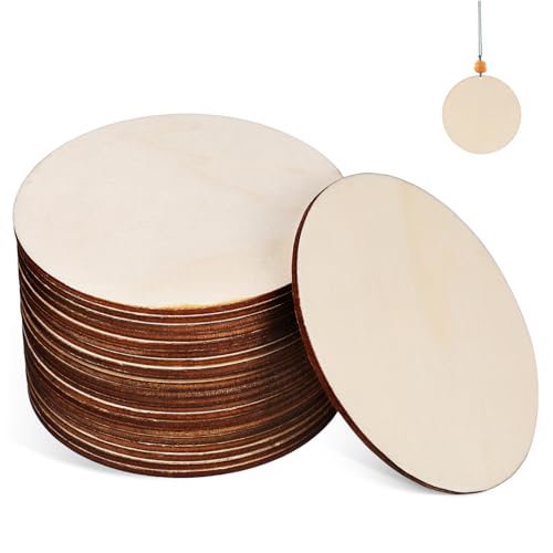 ERINGOGO 20 Stück Runde Holzscheiben für Bastelarbeiten Diy Holzplatten Pappelholz Naturbelassene Holzscheiben zum Gestalten Dekorieren für Projekte für Handwerk und Dekoideen ERINGOGO 20 Stück Runde Holzscheiben für Bastelarbeiten Diy Holzplatten Pappelholz Naturbelassene Holzscheiben zum Gestalten Dekorieren für Projekte für Handwerk und Dekoideen von ERINGOGO