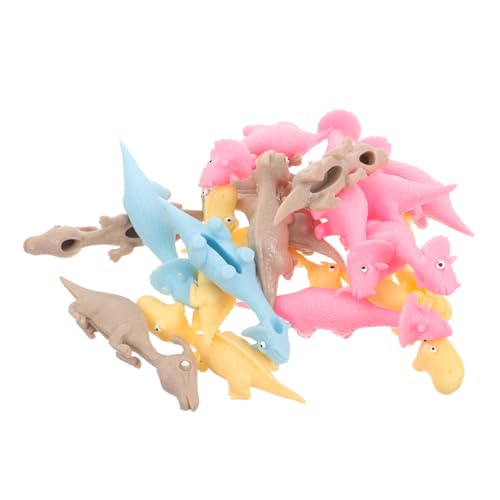 ERINGOGO 20 Stück Teiliges Fliegendes Dinosaurier Finger Elastisch Lustig Party Mitgebsel Zufällige Farben Kindergeburtstag Interaktives Wurfspiel für Jungen Mädchen von ERINGOGO