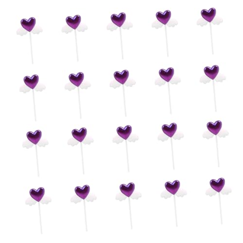 ERINGOGO 20 Stück Teiliges Herz Flügel Cupcake Topper Lebensmittelecht Wiederverwendbar Leichte Kuchenstecker für Geburtstag Hochzeit Shower Zufällige Farben Zufällige Farbe ERINGOGO 20 Stück Teiliges Herz Flügel Cupcake Topper Lebensmittelecht Wiederverwendbar Leichte Kuchenstecker für Geburtstag Hochzeit Shower Zufällige Farben Zufällige Farbe von ERINGOGO