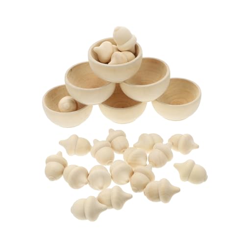 ERINGOGO 20 Stück Teiliges Holz Sortierspiel für Schalen Natürliches Unbehandeltes Holz DIY Bemalbar Fördert und Feinmotorik für Kreative Lernspiele ERINGOGO 20 Stück Teiliges Holz Sortierspiel für Schalen Natürliches Unbehandeltes Holz DIY Bemalbar Fördert und Feinmotorik für Kreative Lernspiele von ERINGOGO