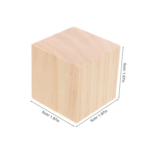ERINGOGO 20 Stück Teiliges Holzklötze zum Basteln Quadratische Blanko Holzwürfel aus Naturbelassenem Holz für DIY Projekte Bemalen Vorschulaktivitäten und Familienzeit von ERINGOGO