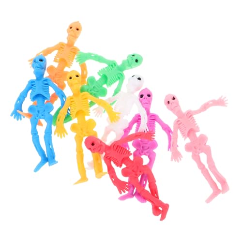 ERINGOGO 20 Stück Teiliges Mini Skelett Stretchspielzeug Farbige Halloween Party Favors Wiederverwendbare Dehnbare Stressspielzeuge für Erwachsene Lustige Party Deko und Geschenkidee von ERINGOGO