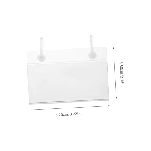 ERINGOGO 20 Stück Teiliges Transparentes Label Holder Clip mit Doppelseitigem Schnappverschluss Kunststoff Preisschildhalter für Körbe und Vielseitig Einsetzbar im Einzelhandel und von ERINGOGO