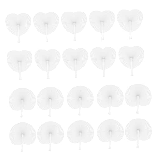 ERINGOGO 20 Stück Teiliges Weißer Faltfächer Rund und Herzform Handheld Papierfans für Hochzeiten und Partys Diy Geeignet Leicht und Tragbar ERINGOGO 20 Stück Teiliges Weißer Faltfächer Rund und Herzform Handheld Papierfans für Hochzeiten und Partys Diy Geeignet Leicht und Tragbar von ERINGOGO