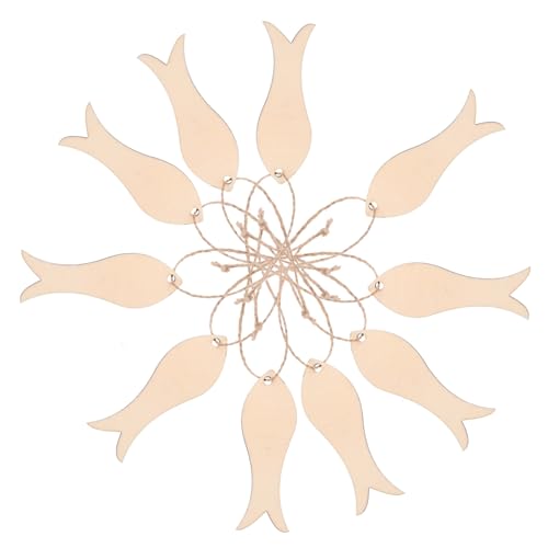 ERINGOGO 20 Stück Unvollendete Holzfischscheiben Teiliges Bastelset aus Naturbelassenem Holz zum Bemalen DIY Holzplatten für Kreative Partydekoration und Individuelle Festivalverzierung von ERINGOGO