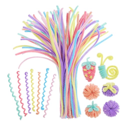 ERINGOGO 200 Stk. Chenilledraht Pfeifenreiniger Biegsame Flauschige Bastelstiele in Bunten Farben Weiche Plüschstäbe für DIY Dekorationen und Kreative Bastelprojekte von ERINGOGO