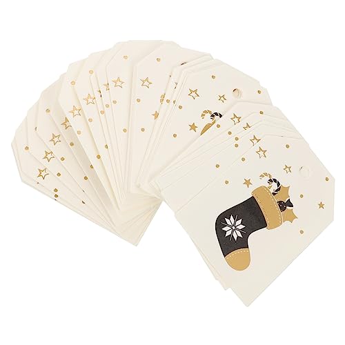 ERINGOGO 200Stücke Weihnachtsgeschenk Tags Vergoldete Weihnachtskarten Für Frohe Weihnachten Etiketten Gastgeschenke Und Verpackungsetiketten Für Weihnachtszeit von ERINGOGO