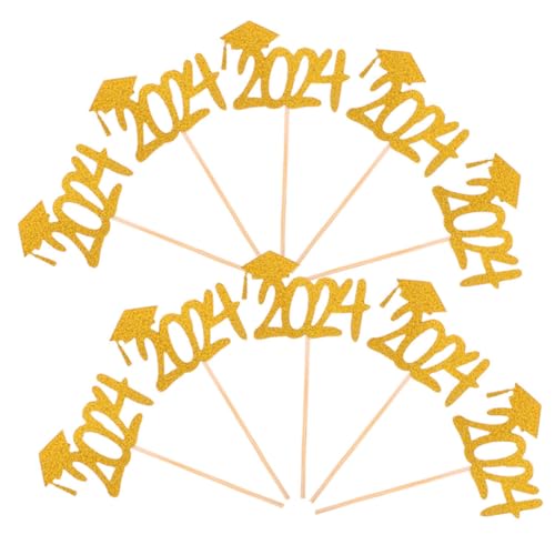 ERINGOGO Graduierung Kuchen Topper Set 20 Stücke Kuchen Picks Papier Holz Graduierung Party Dekorationen Glatte Touch ERINGOGO Graduierung Kuchen Topper Set 20 Stücke Kuchen Picks Papier Holz Graduierung Party Dekorationen Glatte Touch von ERINGOGO