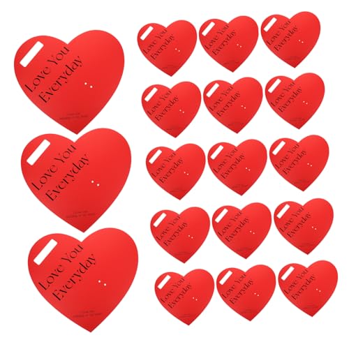 ERINGOGO 20St Rosen-Geschenkpapier Miniaturdekoration herzförmige Schlüsselanhänger kleine Figuren D. für ihn party dekoration Valentinstag Herz glitzernde herzförmige Aufnäher rot von ERINGOGO