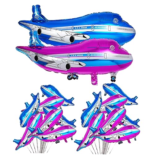 ERINGOGO 20Stücke Flugzeugballons Aluminiumfolie Dekoration Für Geburtstagsfeiern Hochzeiten Und Partys Luftballons Und Sicher Und Leicht Zu Verwenden von ERINGOGO