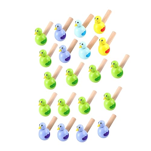 ERINGOGO 20Stücke Holz Pfeifen Cartoon Vogelpfeifen für Kreatives Pfeifenspielzeug Musikalität und Kreativität Zufällige Farben für Partys von ERINGOGO